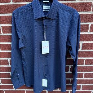Lucky Brand Men's Navy Dress Shirt